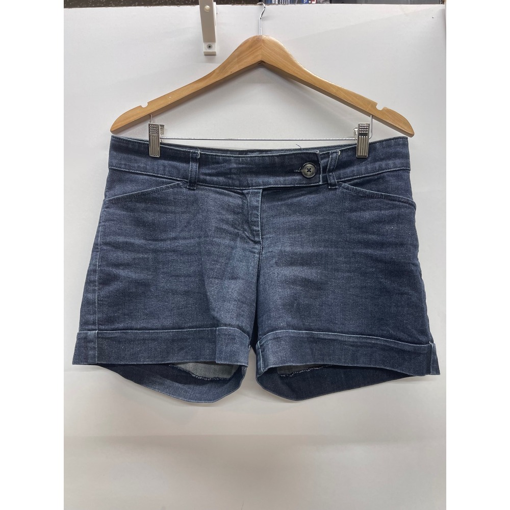 The Limited Denim 917 Shorts Dark Wash Cuffed Indigo Size 8